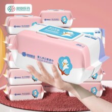 超亚 婴儿手口柔湿巾 80抽*5包