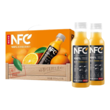 农夫山泉NFC果汁饮料 300ml*10瓶纯橙汁芒果苹果番石榴代餐礼盒装