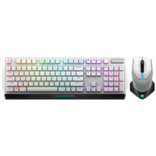 外星人（Alienware）610M+510K 键鼠套装（无线游戏鼠标 有线机械键盘 ）畅玩黑神话RGB高端电竞外设 送女友 白色