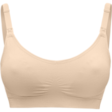 美德乐（Medela）哺乳文胸产后喂奶孕妇内衣 超透气舒适文胸 奶油色 XL