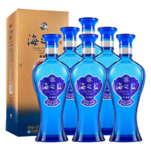 再降价、88VIP、洋河海之蓝42度520ml*6整箱装绵柔白酒