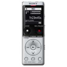 索尼（SONY）录音笔ICD-UX570F 4GB 银色 智能降噪升级款 专业线性录音棒 商务学习采访支持内录