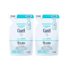 京东百亿补贴:珂润（Curel）润浸保湿洁颜泡沫补充装 氨基酸洗面奶 130ml*2
