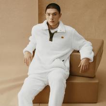 GXG 男士珊瑚绒加厚立领家居服情侣睡衣