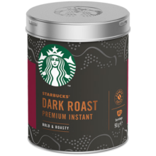 星巴克（Starbucks）速溶咖啡黑咖啡 重度烘焙罐装90g可做40杯 0糖美式健身即冲