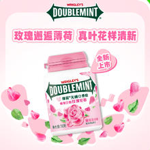 绿箭 新品无糖口香糖玫瑰薄荷味56g清新口气约40粒花香零食糖果