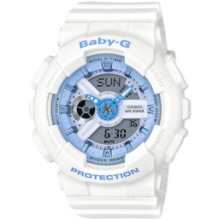 卡西欧（CASIO）送女友新年礼物 BABY-G G-SHOCK北极光女表时尚潮流运动女士手表 BA-110XBE-7A哆啦A梦原型款