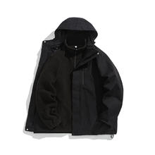 回力 三合一可拆卸冲锋羽绒服男冬季2024新款鸭绒内胆衣服夹克外套
