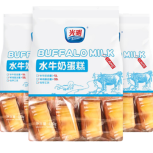 光明水牛奶蒸蛋糕点吐司儿童零食健康早饭即食面包营养早餐速食品