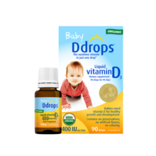 Ddrops滴卓思婴儿d3滴剂 维生素d3婴儿钙吸收骨骼牙齿发育 低敏d3 0-1岁 【出生-1岁】婴儿D3滴剂400IU
