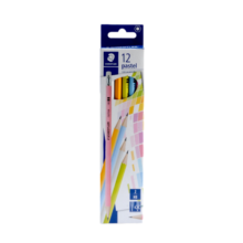 施德楼（STAEDTLER）铅笔 小学生考试涂卡日常书写礼物六角笔杆带橡皮头HB铅笔 马卡龙色13243C12