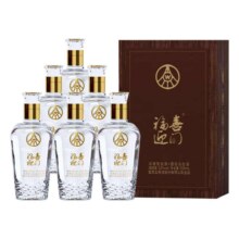 PLUS会员:五粮液股份 福喜迎门  臻藏水晶 浓香型白酒52度500ml*6瓶整箱