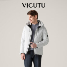再降价、PLUS会员：VICUTU 威可多 大白鹅 男士羽绒服 VRS88472505T 白色 L