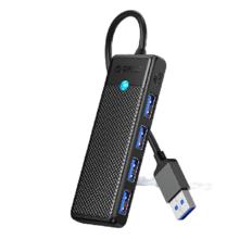 ORICO 奥睿科 PAPW4A USB-A拓展坞 四合一 1.8m 黑色