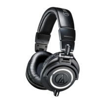 铁三角（Audio-technica）M20X/M30X/M40X/M50X/M60X头戴式专业耳机 全封闭监听 高解析力 高音质录音监听 皮质头梁 音乐HIF M50X BK 黑色