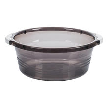 茶花 脸盆塑料加厚把手防滑洗衣洗澡洗漱洗菜水果盆 大中小可选 新款暖灰色 小号32cm
