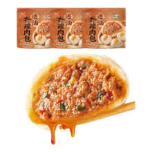 PLUS会员、需凑单:一旬一味 透油香辣肉包子200g/4个*3袋＊4件