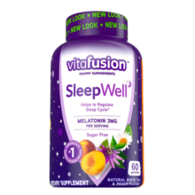 小熊糖（Vitafusion）3mg褪黑素睡眠软糖60粒sleep well退黑素失眠助眠改善睡眠睡不着无蔗糖睡眠糖 价格保护