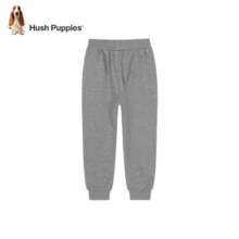 暇步士（Hush Puppies）童装儿童长裤男童秋季新款男大童时尚印花舒适针织长裤 中花灰 120cm