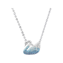 施华洛世奇（SWAROVSKI）渐变色蓝天鹅项链女士首饰饰品锁骨链 生日七夕情人节礼物送女友 小号 5512094