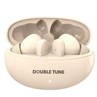 DOUBLE TUNE 鹅卵石系列 真无线蓝牙耳机 24h续航 蓝牙5.3 适用苹果华为小米手机米色