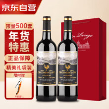 CANIS FAMILIARIS布多格 法国原瓶进口红酒 光耀干红葡萄酒 节日礼品2支礼袋装