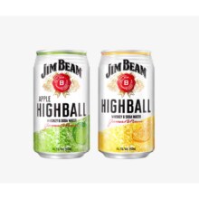 金宾（Jim Beam）嗨棒波本威士忌配制酒预调酒350ml*2罐 双口味组合
