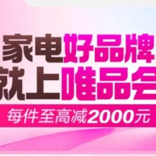 促销活动：唯品会 湖北小家电国补8折 每件至高2000元