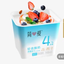 简爱 轻食酸奶4%蔗糖400g