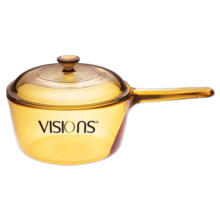 康宁（VISIONS）1L单柄小奶锅汤锅辅食锅宝宝锅无涂层玻璃锅煮锅炖锅 VSP-1（不带嘴） 15.5cm