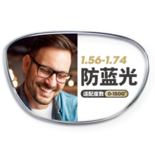 万新（WAN XIN） 近视眼镜防蓝光辐射非球面现片配眼镜框男女0-1500度配成品眼镜 金属-半框-2030BK-黑色 1.67多屏防蓝光镜片（近视特薄）