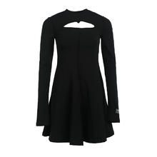 VERSACE JEANS COUTURE 范思哲女士镂空纯色紧身连衣裙