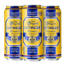 88VIP、需福袋：OETTINGER 奥丁格 自然浑浊型 小麦啤酒 500ml*3罐