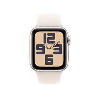 苹果 Apple Watch SE 2024款 智能手表 GPS款 40mm 星光色 铝金属表壳 S/M