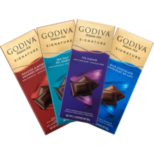 GODIVA歌帝梵 50%可可海盐黑巧克力90g 制品片零食 休闲分享