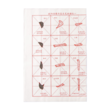 張小鳳临摹字帖宣纸毛边纸毛笔字帖初学者成人书法中楷书入门临摹字帖描红纸 【欧体基本笔画描红(仿古色)】