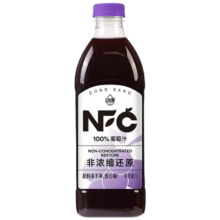临期清仓、PLuS会员:动康NFC100%葡萄汁 1L 非浓缩还原饮料原汁健康