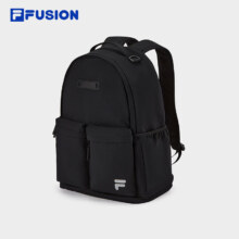 预售：FILA FUSION 斐乐潮牌 情侣款背包 双肩包电脑包 深黑-BK XS