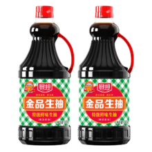 京东百亿补贴、plus会员、需首购:厨邦酱油 金品生抽 特级酿造 凉拌炒菜提鲜调味 1.48kg*2