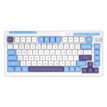 珂芝（KZZI）K75Lite版机械键盘三模无线蓝牙电竞游戏笔记本平板键盘 碧蓝海 彩虹轴（电竞游戏推荐）