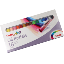 【新年礼物】派通（Pentel）油画棒彩色蜡笔 儿童学生美术涂鸦绘画可水洗不易脏手 PHN-16U 16色/盒