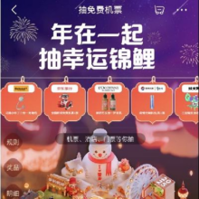 促销活动：京东 抽免费机票 年在一起抽幸运锦鲤 机票/酒店/门票/优惠券/红包等你抽