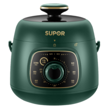 苏泊尔（SUPOR）电压力锅1.8L电高压锅小容量迷你压力锅智能迷你高压小1-3人高压煮饭煲汤锅 复古绿 1.8L