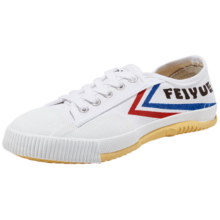 飞跃（Feiyue）官方帆布鞋男鞋女鞋少林魂田径跑步鞋低帮经典情侣休闲运动鞋子男 经典白红蓝 41 偏大一码
