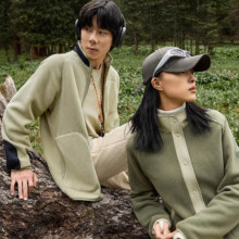 百亿补贴：蕉下 摇粒绒开衫 防风保暖外套 女士立领