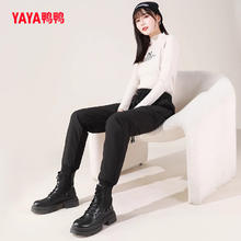 YAYA 鸭鸭高腰羽绒裤女冬外穿修身显瘦加厚保暖裤子W