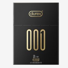 杜蕾斯（durex）超薄避孕套 安全套 黑金001经典2只装