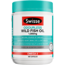 Swisse澳洲深海鱼油软胶囊中老年omega-3非鱼肝油高浓度无腥味含dhaepa 1000mg400粒单瓶