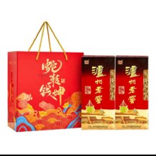 PLUS 会员:泸州老窖 六年窖头曲 浓香型白酒 52度500ml*2瓶 蛇转钱坤礼盒