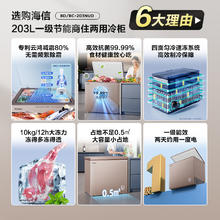 海信 Hisense 203L家用冰柜大容量冷藏冷冻两用一级节能商用冷柜低噪囤货